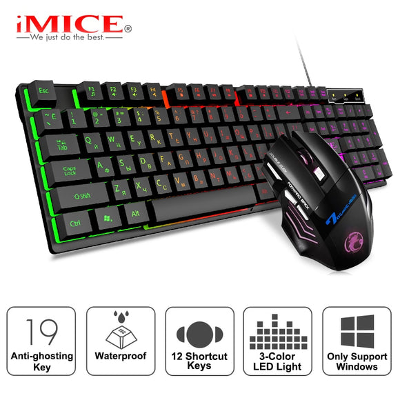 Gaming keyboard and Wired mouse keyboard with backlight keyboard Silent Gaming Mouse Set For PC Laptop