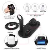 4 in 1 Wireless Charging Stand For Apple Watch, iPhone, Airpods Pro, 10W Qi Fast Charger Dock Station