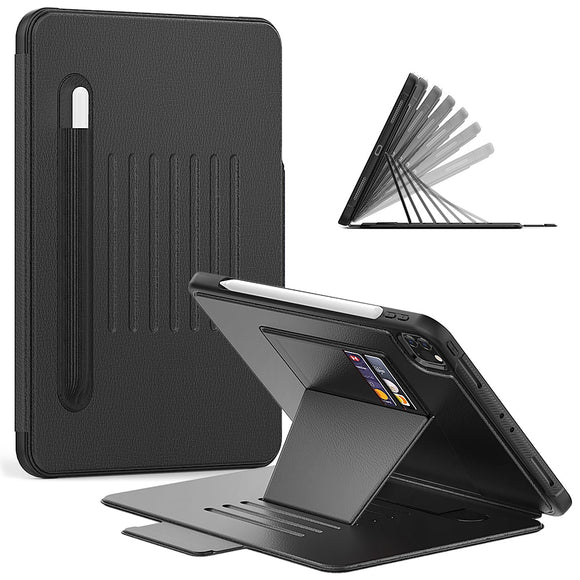 Leather Smart Fold Case For iPad 9.7'' Gen mini45 Case For ipad 10.2 iPad Pro Case /Pencil Holder