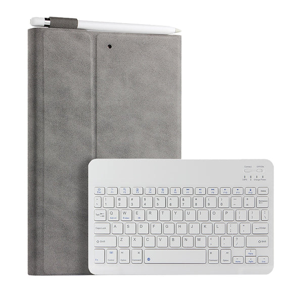 Wireless keyboard with Leather Case Cover For IPad 10.2 Inch 2019 Wake/Sleep Slim Case Smart Stand Cover With Pen Set tablet